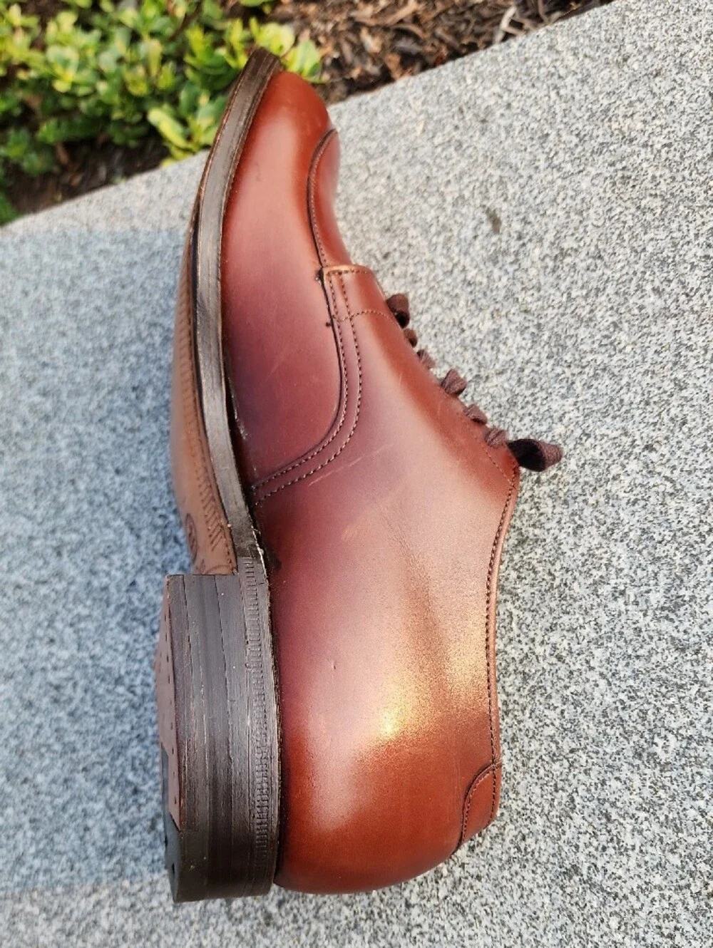 Alden 5434 V-Tip Leather Blucher Shoes (Algonquin Split Toe) size 7.5 D